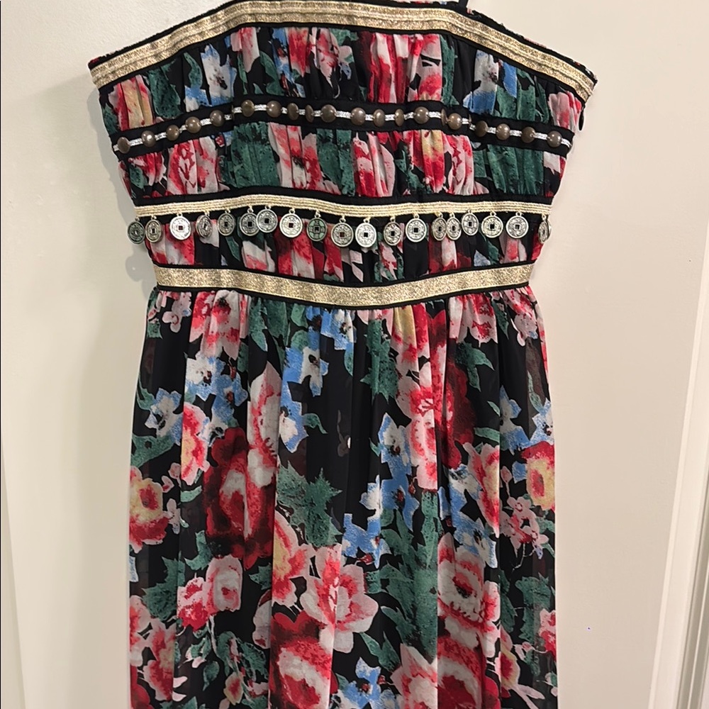 Marchesa Floral Evening Dress